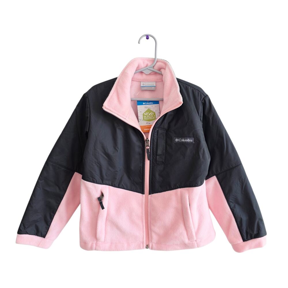 Columbia Girl's Pink & Black Omni Shield Fleece Jacket Size XS / 4/5